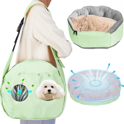 Cozy Pooch Pouch: The 2-in-1 Sling & Nest for On-the-Go Fun! 🐾❤️