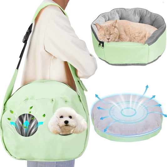 Cozy Pooch Pouch: The 2-in-1 Sling & Nest for On-the-Go Fun! 🐾❤️